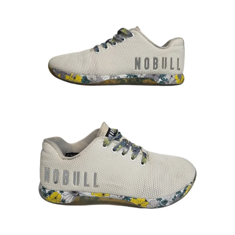NOBULL Trainer Floral Print Gray SuperFabric Cross Training Shoes Womens 7